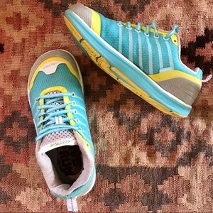 Altra intuition 2 zero drop yellow and blue shoes